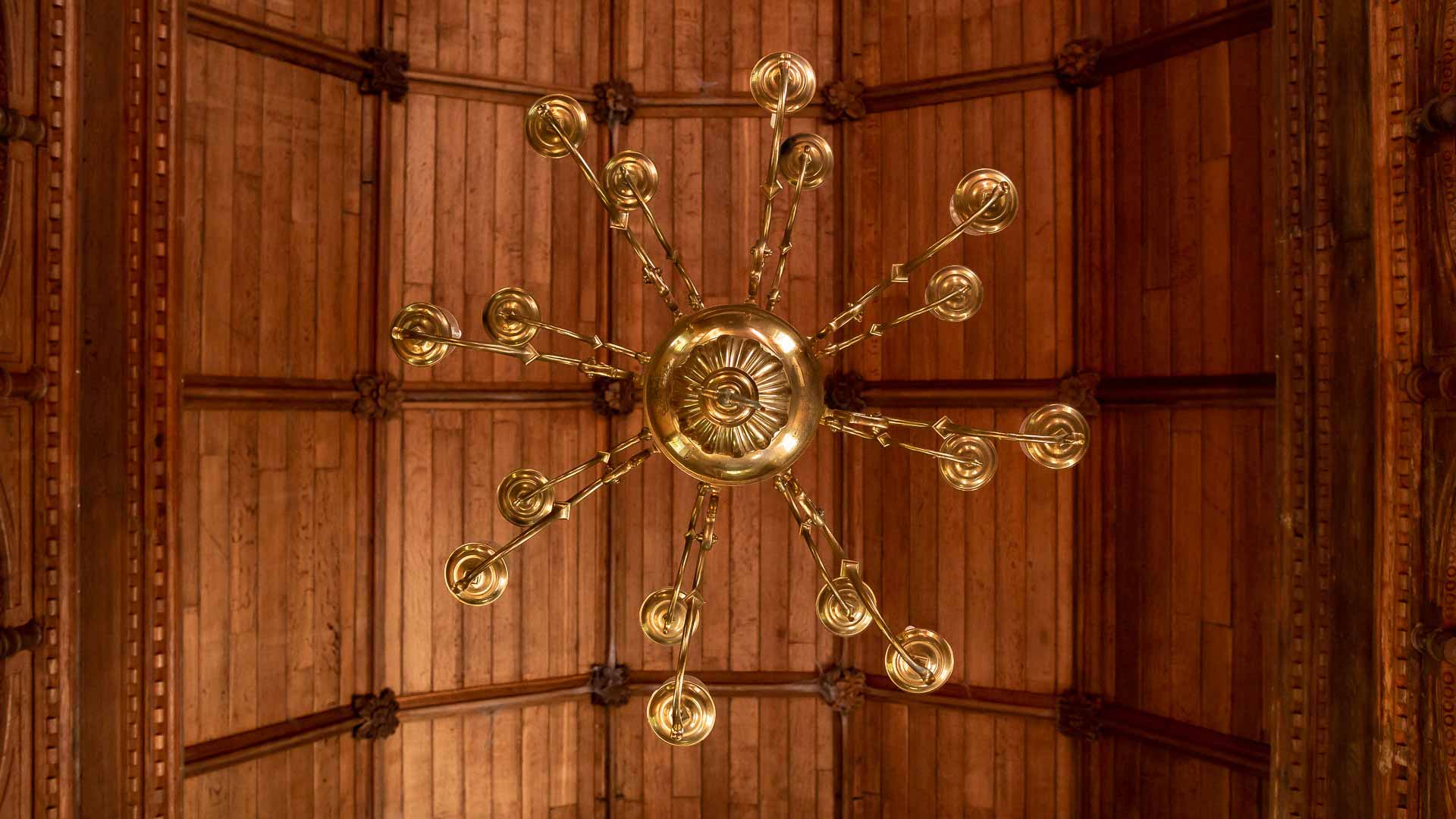 William Hopkinson chandelier at Little Gidding